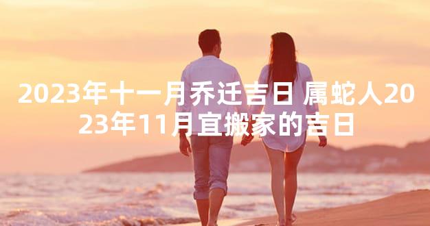 2023年十一月乔迁吉日 属蛇人2023年11月宜搬家的吉日